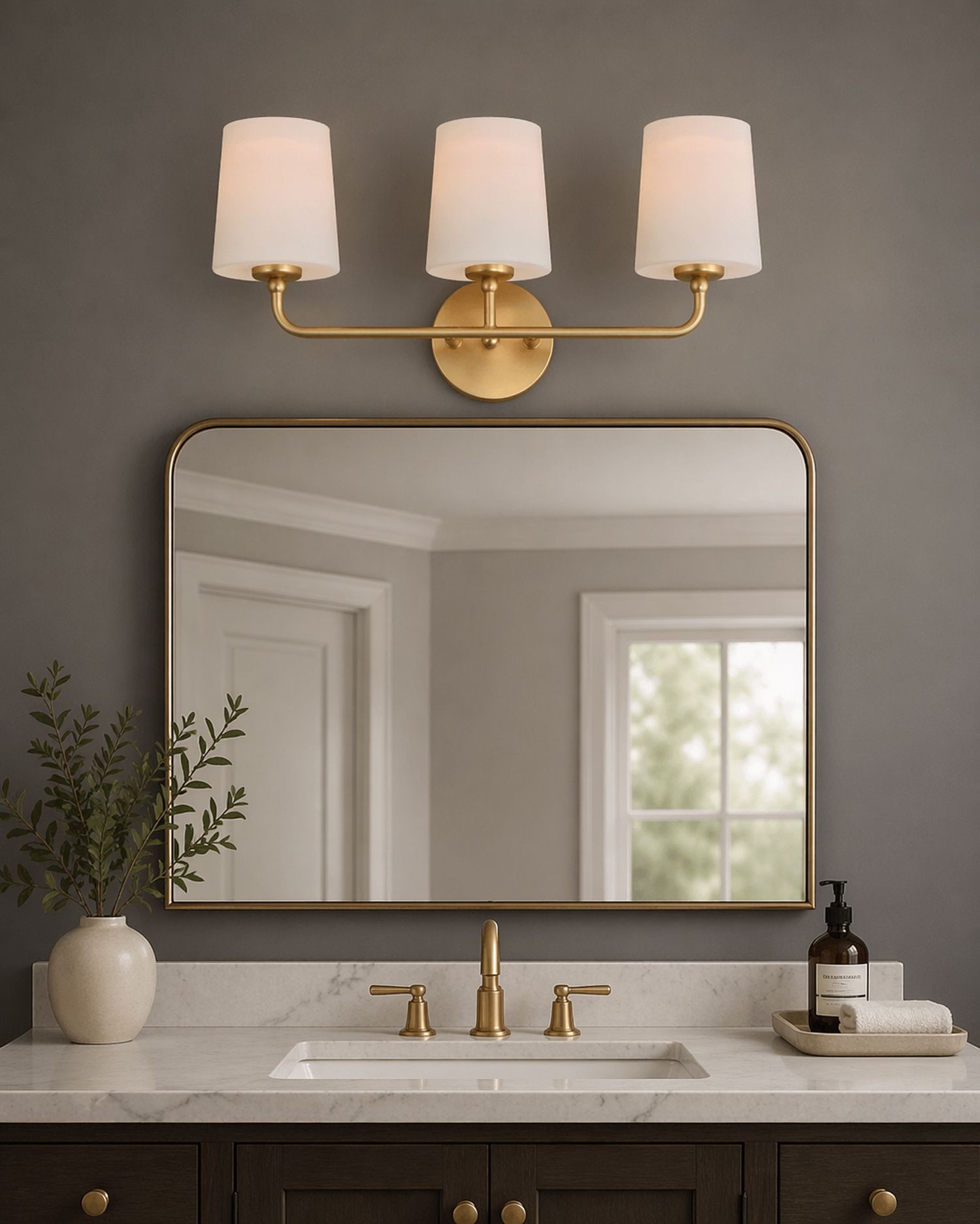 Maxim Bristol 20 3/4" Wide Satin Brass 3-Light Bath Light