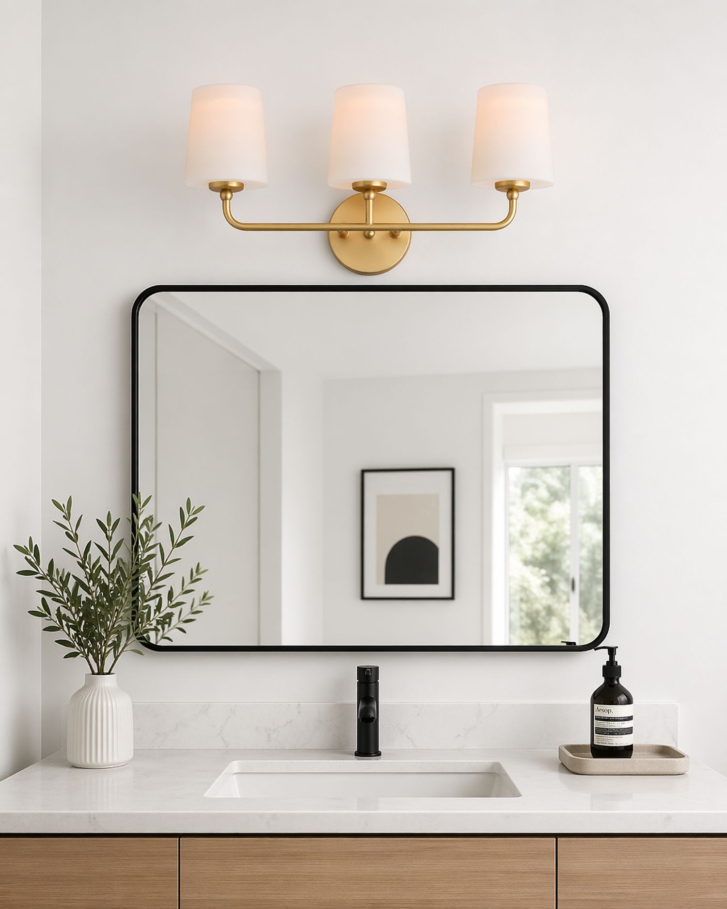 Maxim Bristol 20 3/4" Wide Satin Brass 3-Light Bath Light