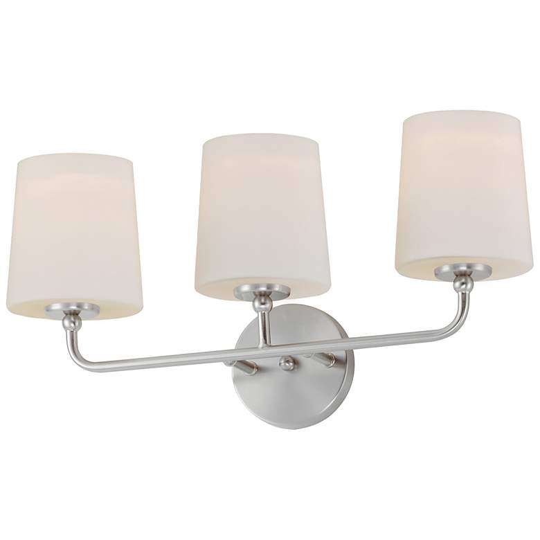 Image 2 Maxim Bristol 20 3/4" Wide Satin Nickel 3-Light Bath Light