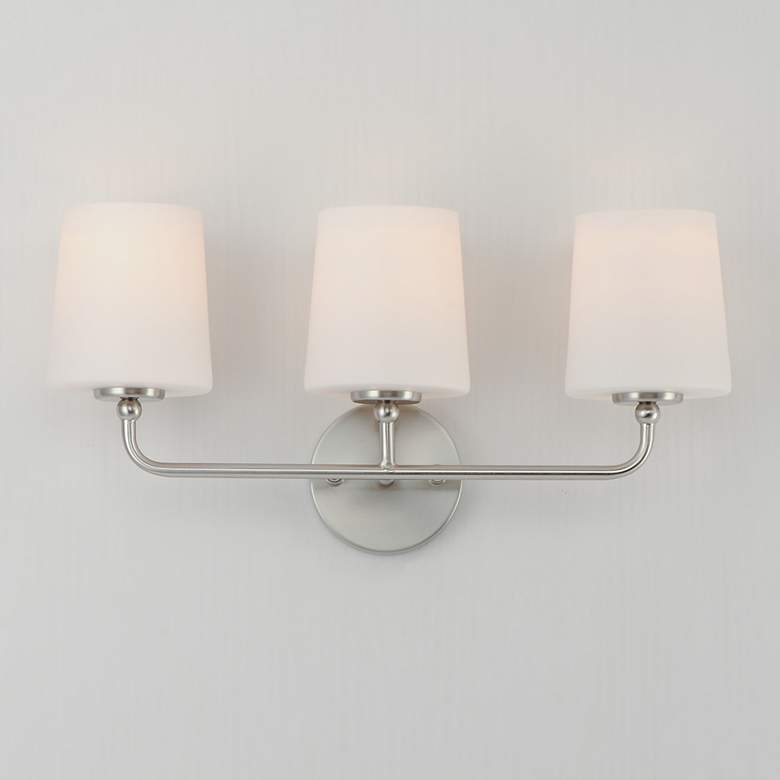 Image 1 Maxim Bristol 20 3/4" Wide Satin Nickel 3-Light Bath Light