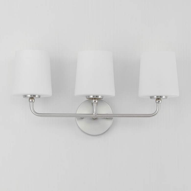 Image 3 Maxim Bristol 20 3/4" Wide Satin Nickel 3-Light Bath Light more views