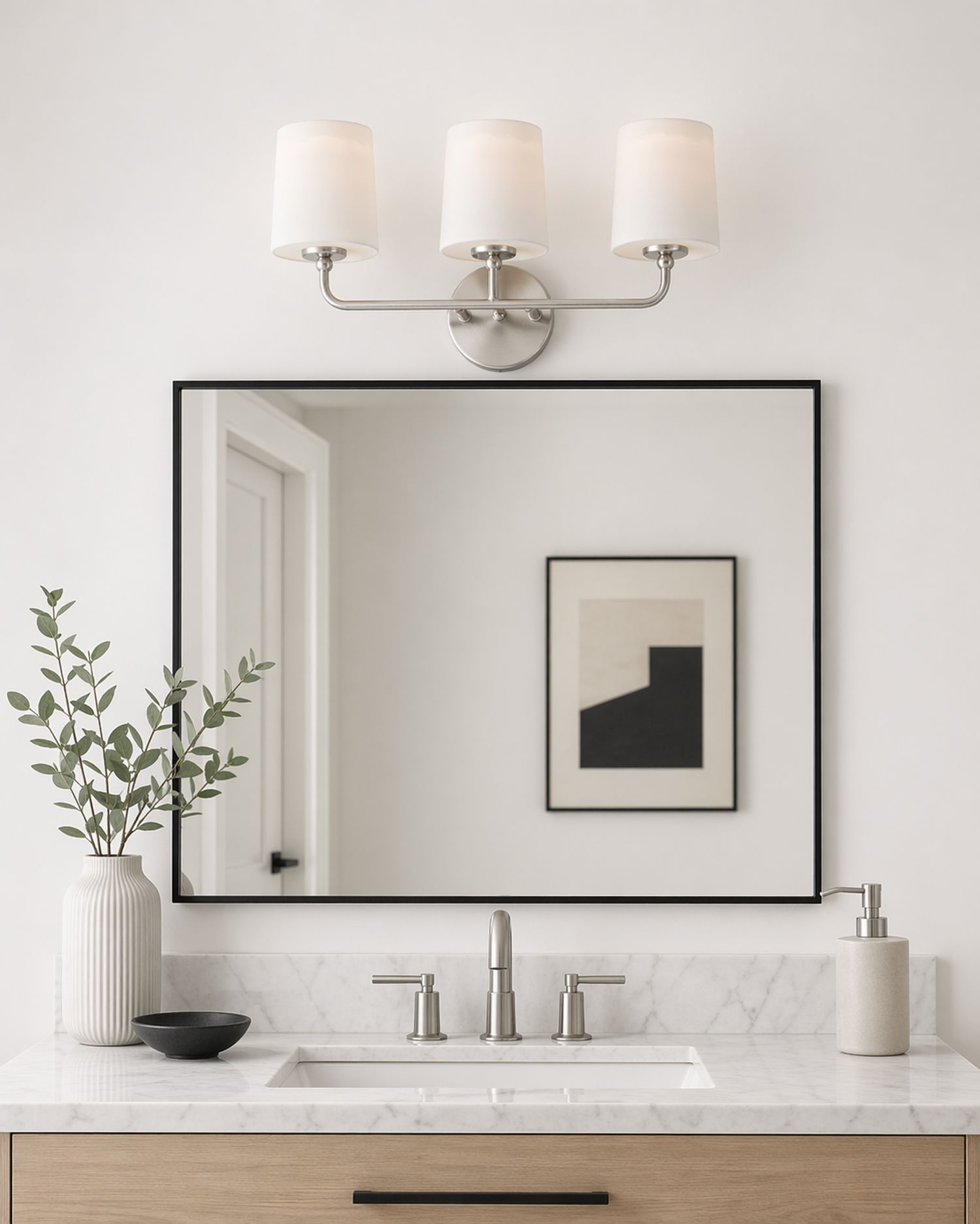 Maxim Bristol 20 3/4" Wide Satin Nickel 3-Light Bath Light