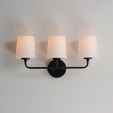 Maxim Bristol 20 3/4" Wide Black 3-Light Bath Light