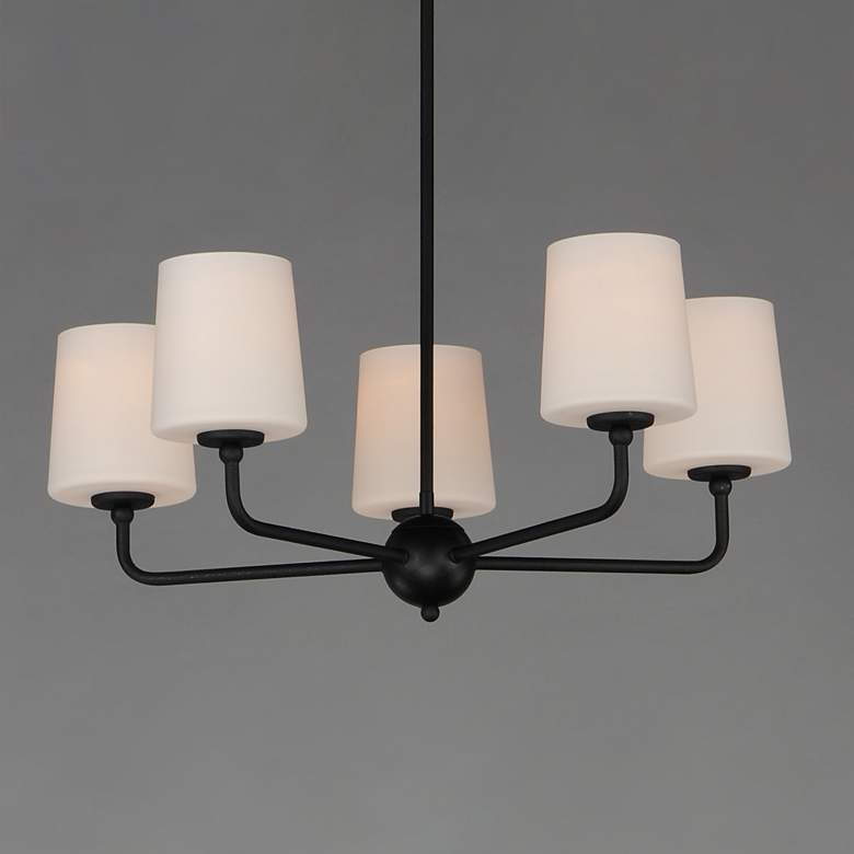 Image 1 Maxim Bristol 26 1/2" Wide Anthracite 5-Light Chandelier