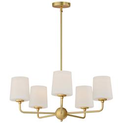 Maxim Bristol 26 1/2" Wide Satin Brass 5-Light Chandelier