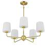 2_Maxim Bristol 26 1/2" Wide Satin Brass 5-Light Chandelier more views