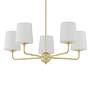 3_Maxim Bristol 26 1/2" Wide Satin Brass 5-Light Chandelier more views