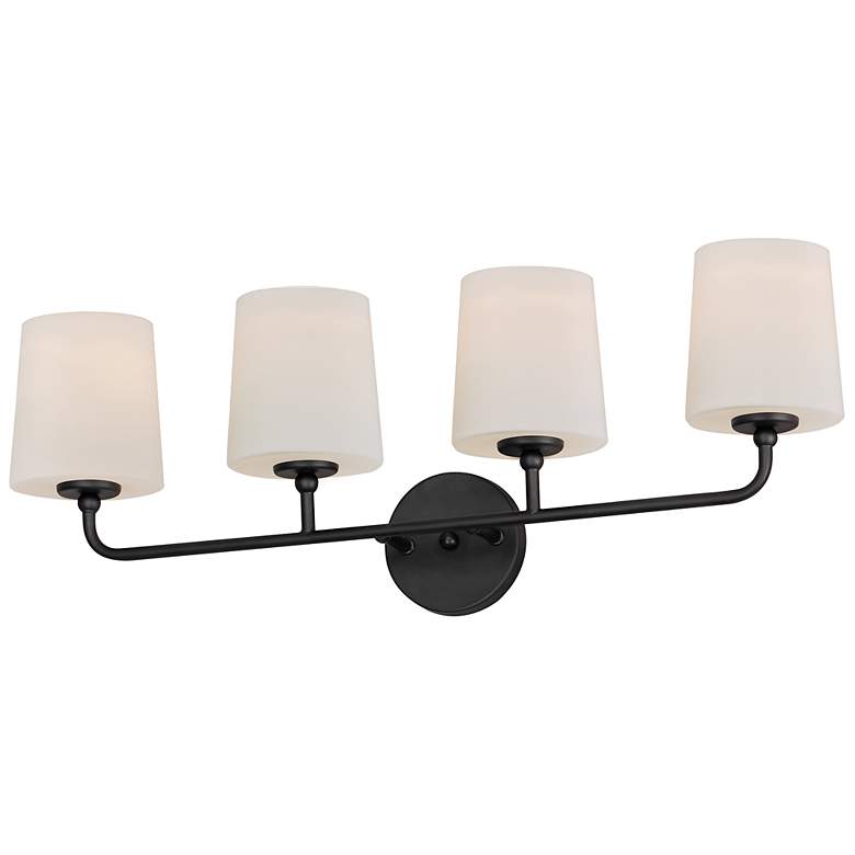Image 2 Maxim Bristol 28 1/2" Wide Black 4-Light Bath Light