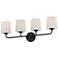 Maxim Bristol 28 1/2" Wide Black 4-Light Bath Light