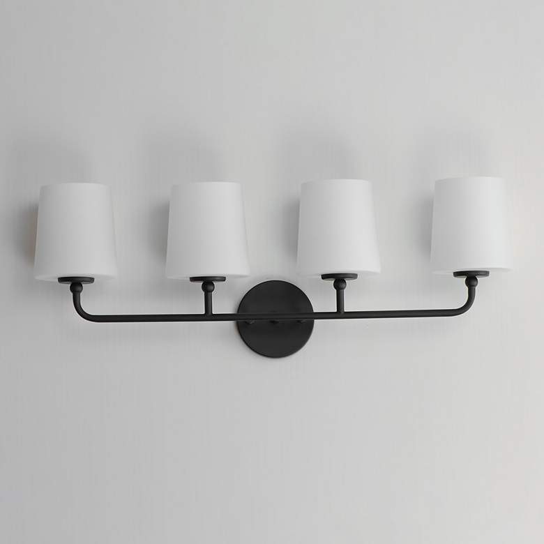 Image 3 Maxim Bristol 28 1/2" Wide Black 4-Light Bath Light more views