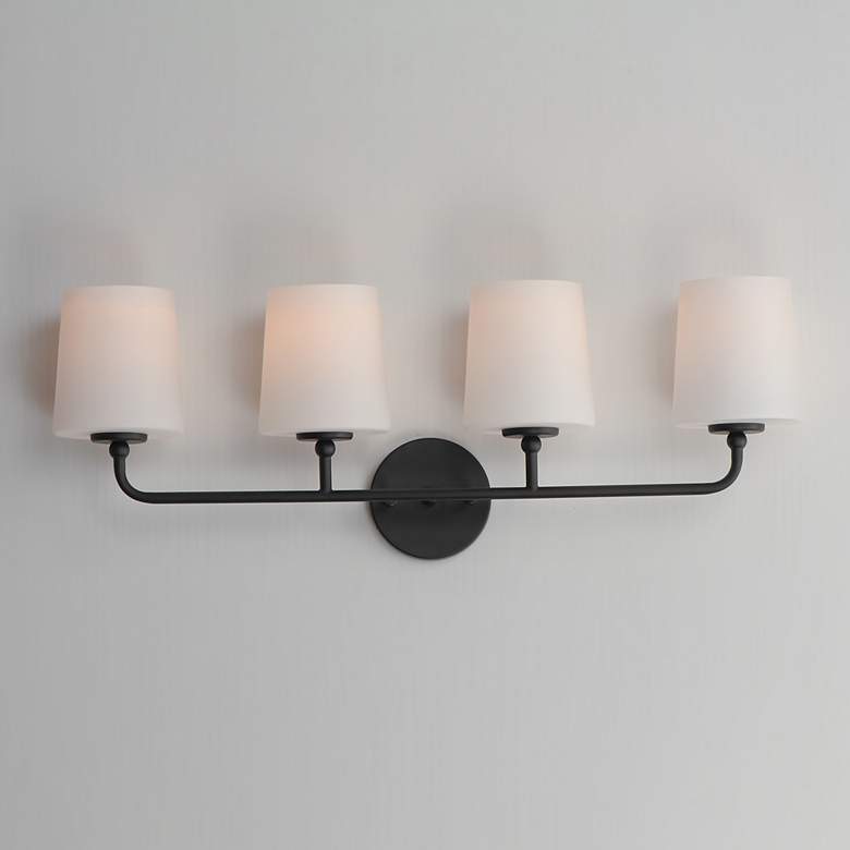 Image 4 Maxim Bristol 28 1/2" Wide Black 4-Light Bath Light more views