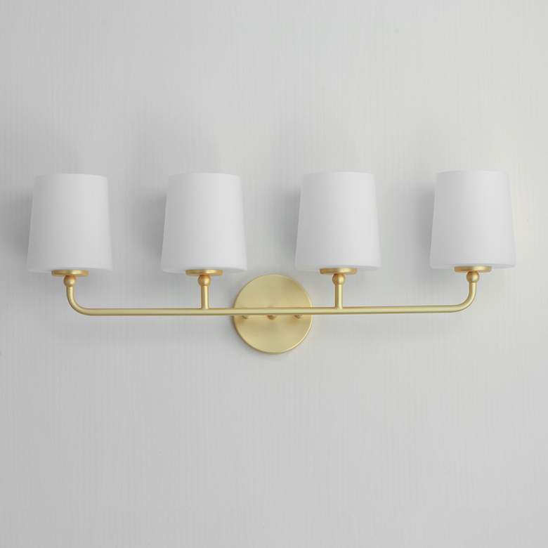 Image 3 Maxim Bristol 28 1/2" Wide Satin Brass 4-Light Bath Light more views