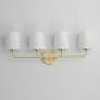 3_Maxim Bristol 28 1/2" Wide Satin Brass 4-Light Bath Light more views