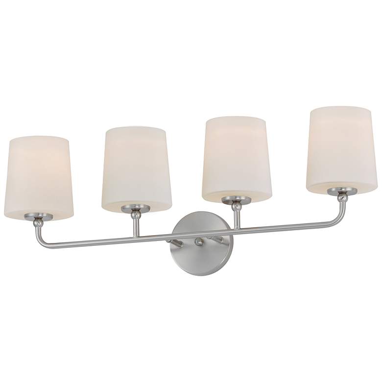 Image 2 Maxim Bristol 28 1/2" Wide Satin Nickel 4-Light Bath Light