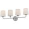 Maxim Bristol 28 1/2" Wide Satin Nickel 4-Light Bath Light