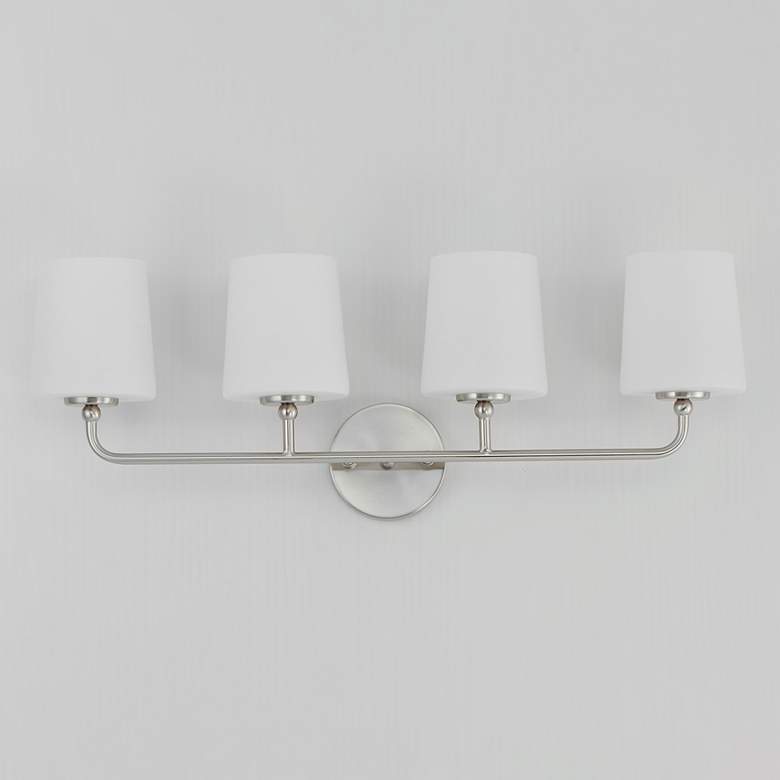 Image 3 Maxim Bristol 28 1/2" Wide Satin Nickel 4-Light Bath Light more views