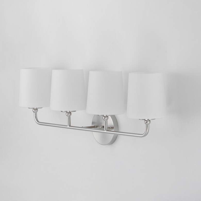 Image 4 Maxim Bristol 28 1/2" Wide Satin Nickel 4-Light Bath Light more views