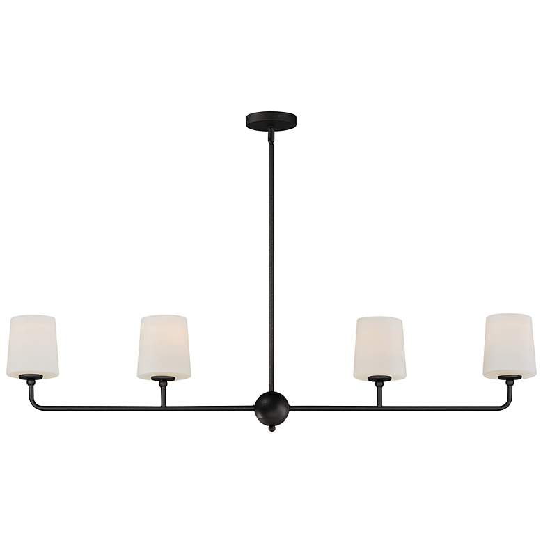 Image 1 Maxim Bristol 48" Wide Anthracite 4-Light Linear Chandelier