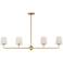 Maxim Bristol 48" Wide Satin Brass 4-Light Linear Chandelier