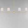 2_Maxim Bristol 48" Wide Satin Brass 4-Light Linear Chandelier more views