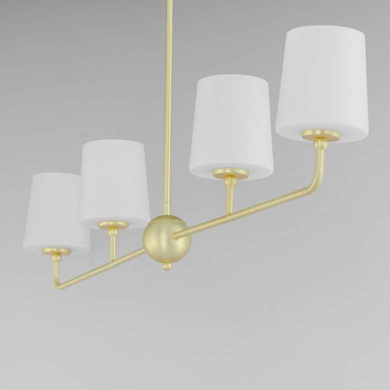 Image 3 Maxim Bristol 48" Wide Satin Brass 4-Light Linear Chandelier more views