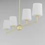 3_Maxim Bristol 48" Wide Satin Brass 4-Light Linear Chandelier more views