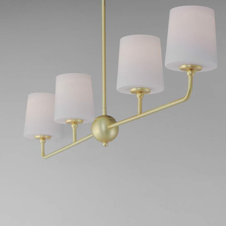 Image 4 Maxim Bristol 48" Wide Satin Brass 4-Light Linear Chandelier more views