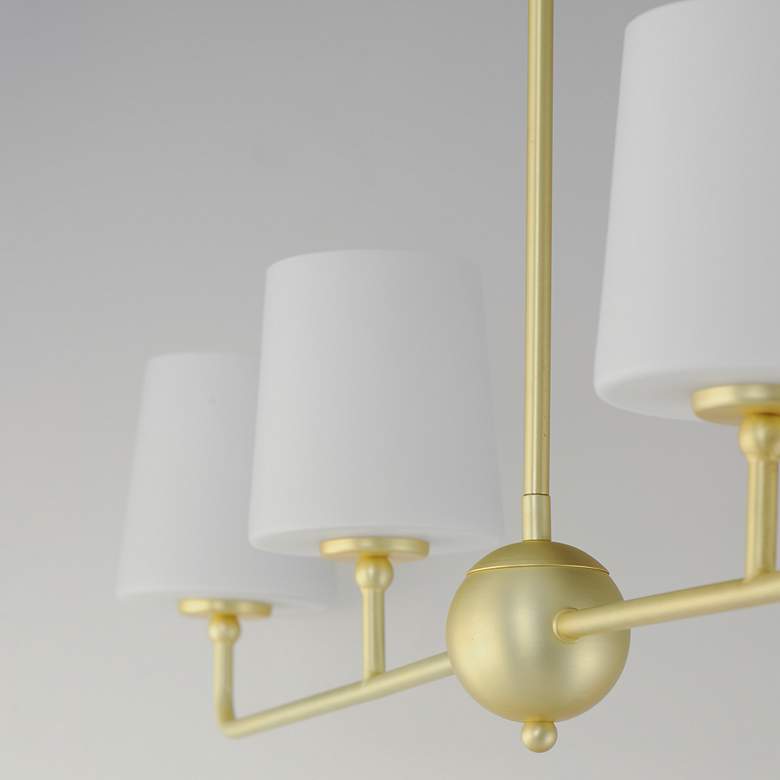 Image 5 Maxim Bristol 48" Wide Satin Brass 4-Light Linear Chandelier more views