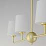 5_Maxim Bristol 48" Wide Satin Brass 4-Light Linear Chandelier more views