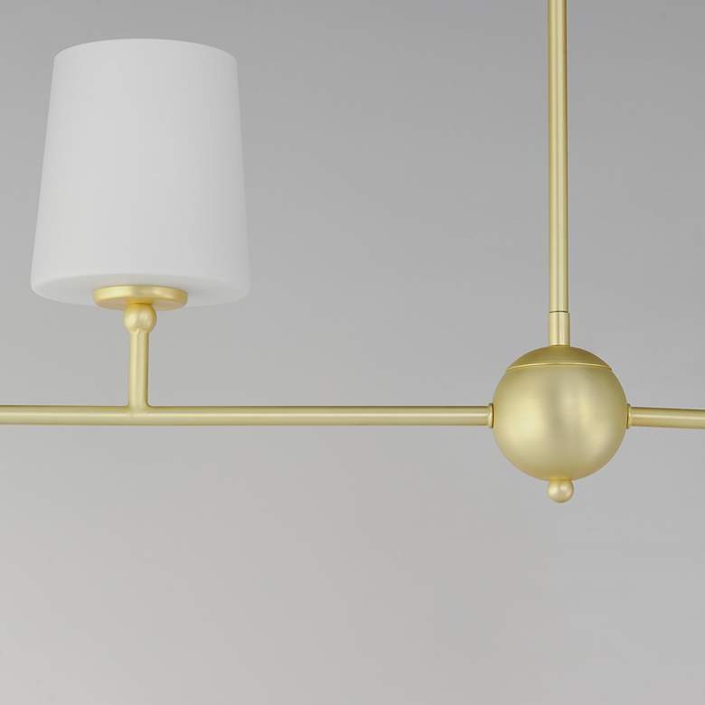 Image 6 Maxim Bristol 48" Wide Satin Brass 4-Light Linear Chandelier more views
