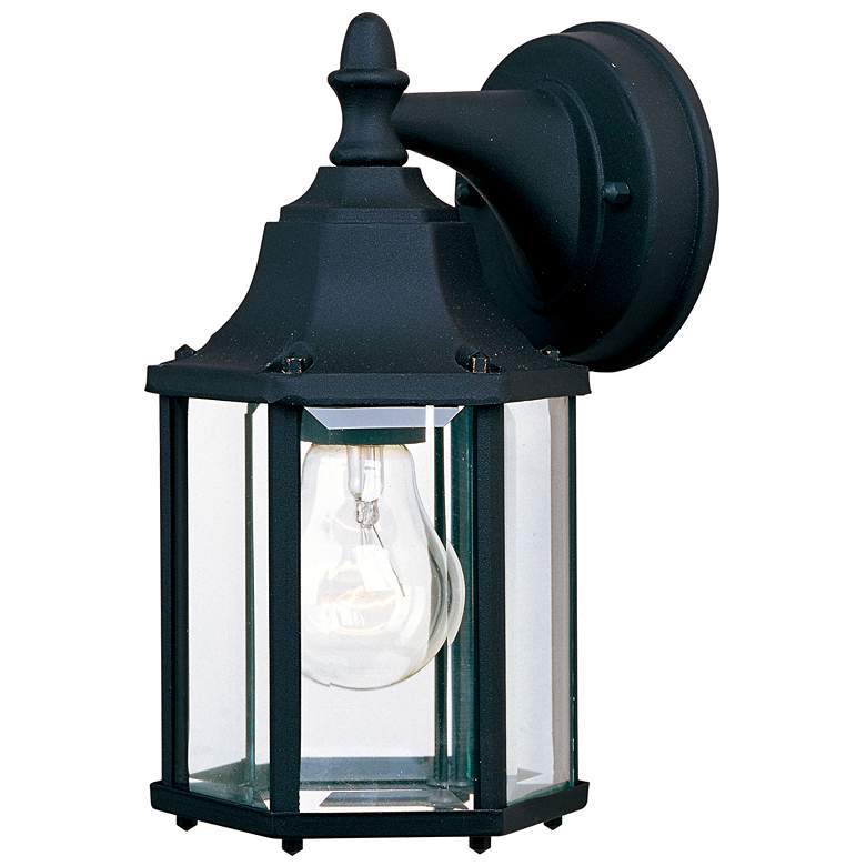 Image 1 Maxim Builder Cast 10" High Black Outdoor Wall Light