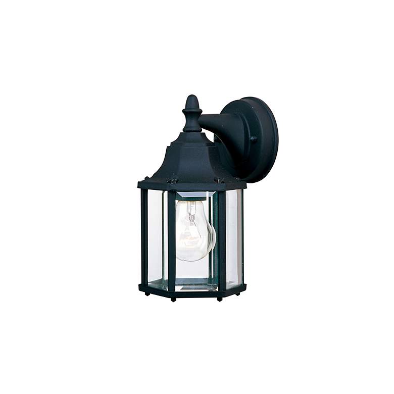 Image 2 Maxim Builder Cast 10" High Black Outdoor Wall Light more views