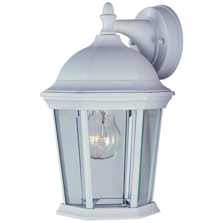 Image 1 Maxim Builder Cast 12" High White Outdoor Wall Light