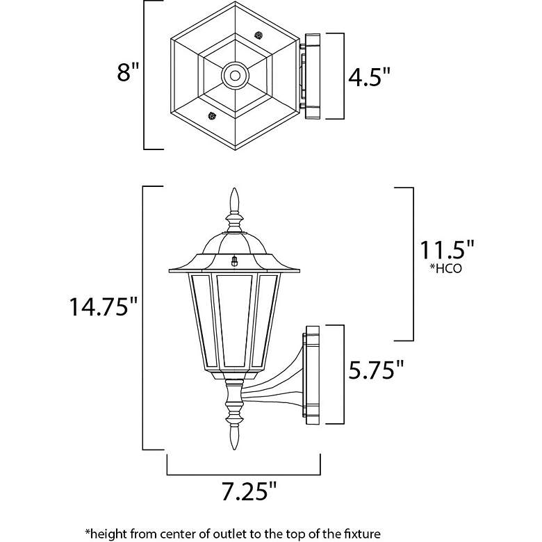 Image 7 Maxim Builder Cast 17" High Black Outdoor Wall Light more views