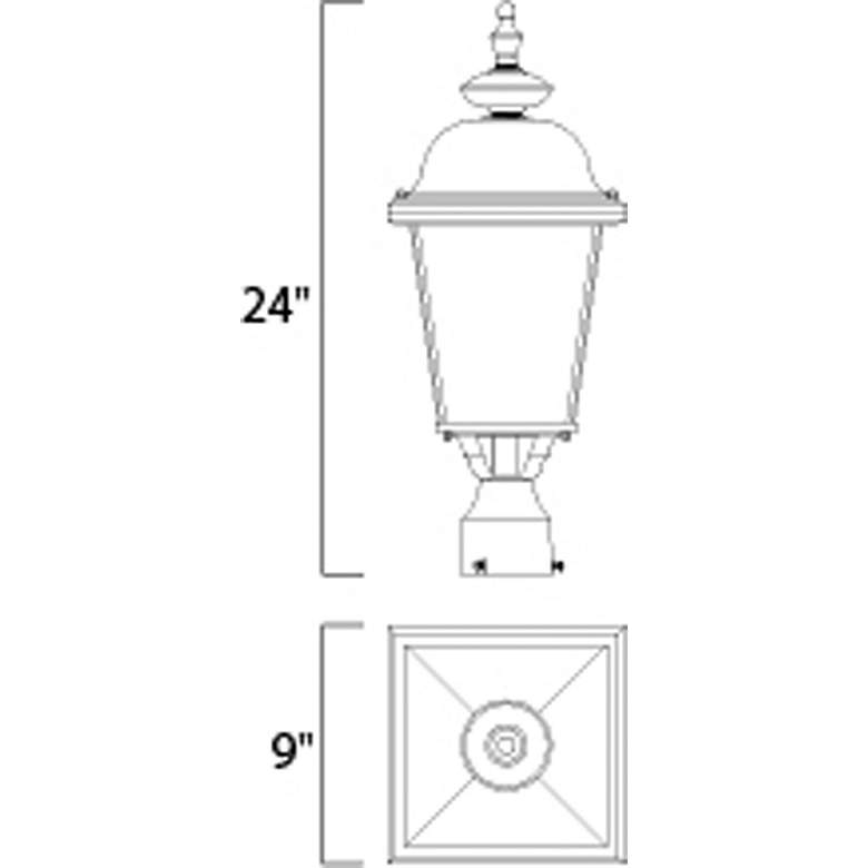 Image 2 Maxim Builder Cast 21 1/4" High Black Outdoor Post Light more views