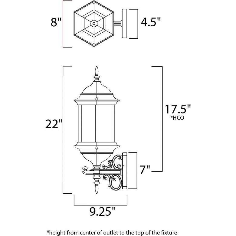 Image 3 Maxim Builder Cast 22" High Empire Bronze Outdoor Wall Light more views