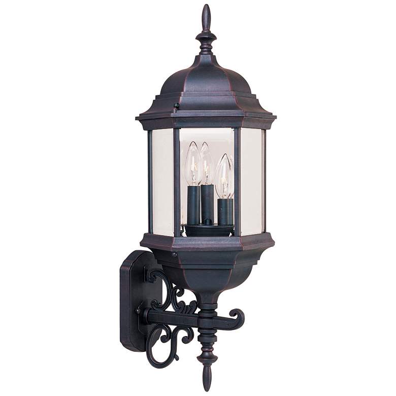 Image 1 Maxim Builder Cast 25" High Empire Bronze Outdoor Wall Light