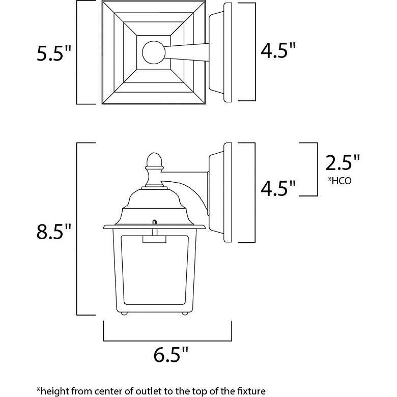 Image 4 Maxim Builder Cast 8.5" HIgh Outdoor Lantern Wall Mount Light more views