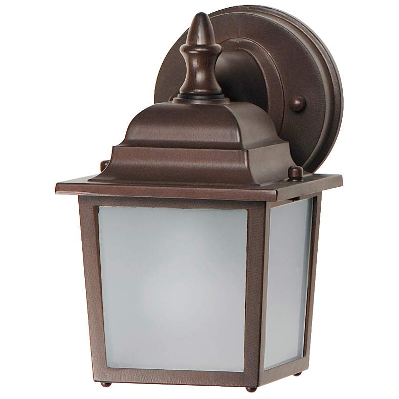 Image 1 Maxim Builder Cast 8 1/2" High Empire Bronze LED Outdoor Wall Light