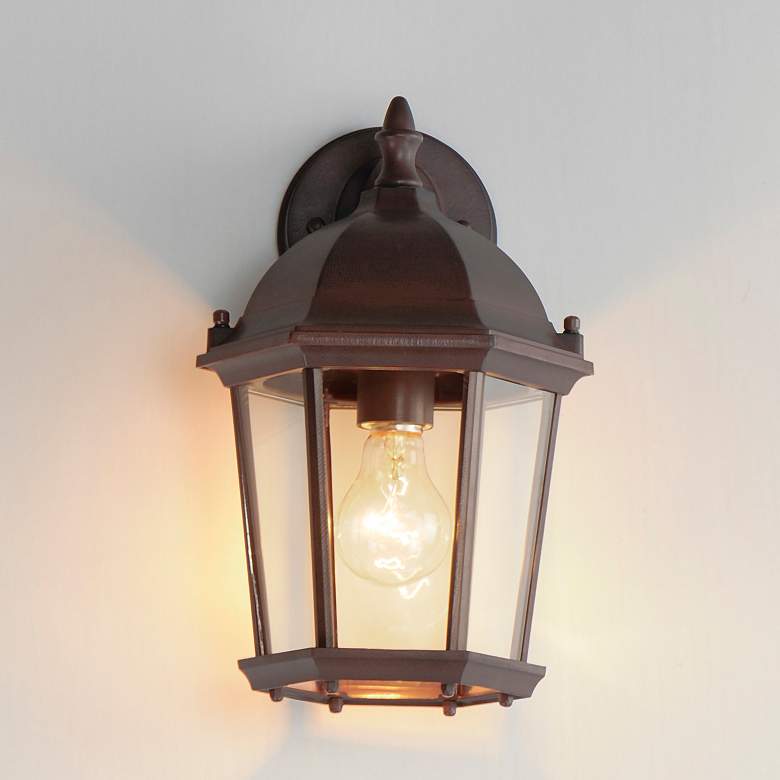 Image 1 Maxim Builder Series 12" High Cast Outdoor Wall Lantern Light