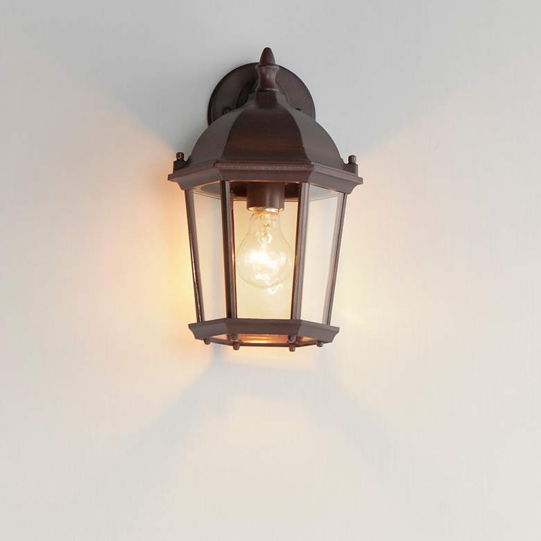Image 4 Maxim Builder Series 12" High Cast Outdoor Wall Lantern Light more views