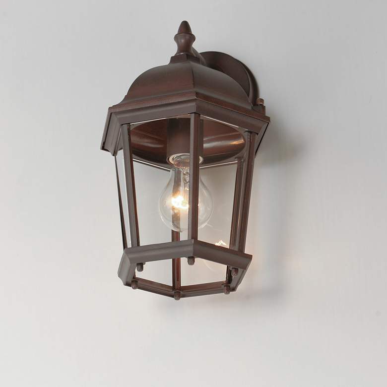 Image 5 Maxim Builder Series 12" High Cast Outdoor Wall Lantern Light more views