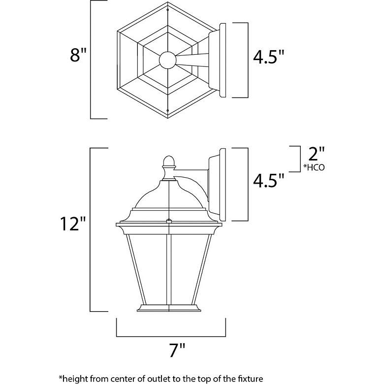 Image 2 Maxim Builder Series 12" High LED Traditional Outdoor Wall Light more views