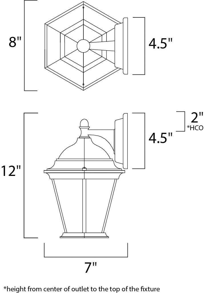 Maxim Builder Series 13 1/2" High Traditional Outdoor Wall Mount