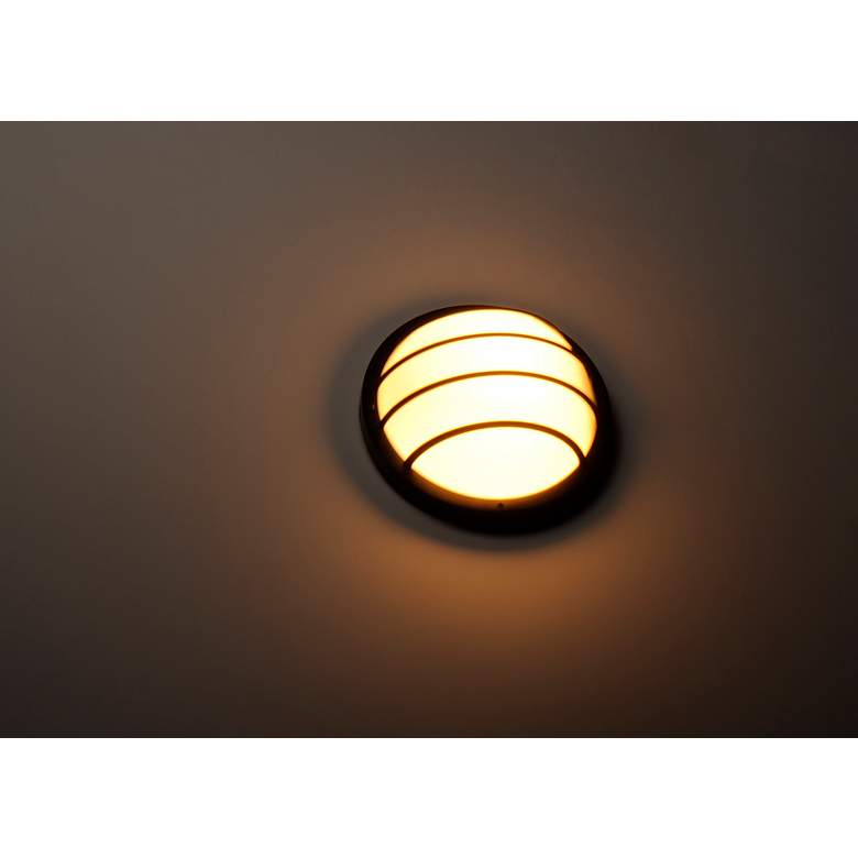 Image 2 Maxim Bulwark 10" Wide Black Finish Round Outdoor Wall Mount more views