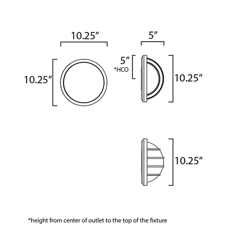 Image 6 Maxim Bulwark 10" Wide White Finish Round Outdoor Wall Mount more views