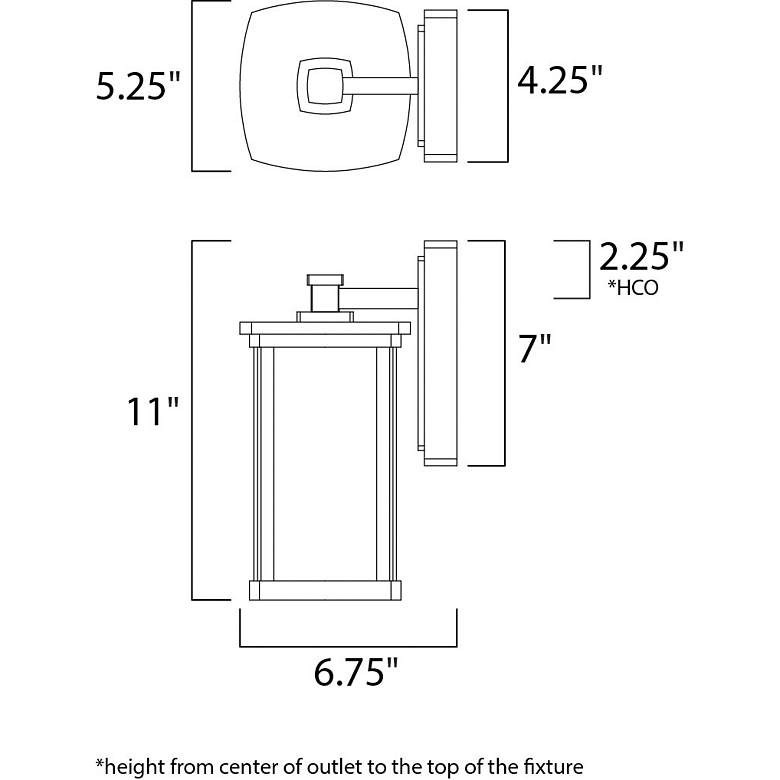 Image 3 Maxim Bungalow 11" High Bronze Rectangular Outdoor Wall Light more views