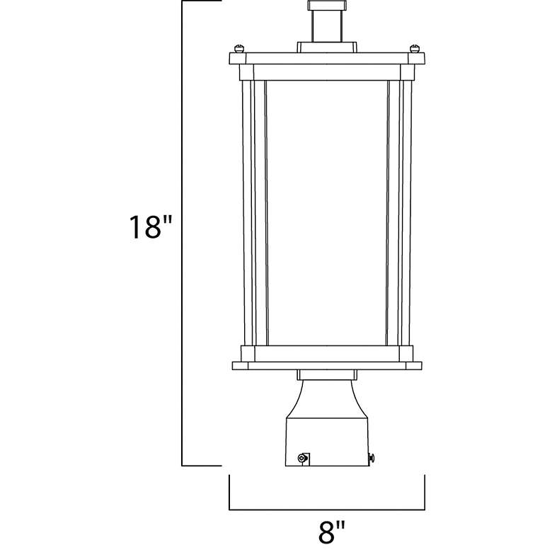 Image 2 Maxim Bungalow 18" High Bronze Outdoor Lantern Post Light more views