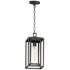 Maxim Cabana 15.5" High Black and Seeded Glass Outdoor Hanging Light