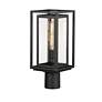 2_Maxim Cabana 16.75" High Black and Seeded Glass Outdoor Post Light more views
